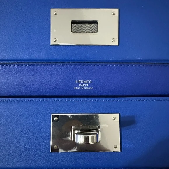 Hermes 24/24 Mini 21 Blue Royal Palladium Hardware U Stamp 2022 Retail $10,600 - Picture 14 of 17